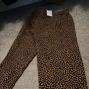 Black and Orange Polka Dot Pants